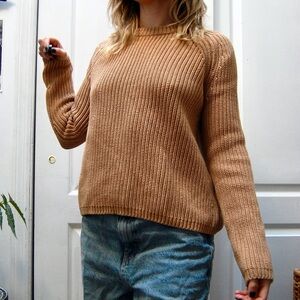 Quince Camel Crew Neck Sweater